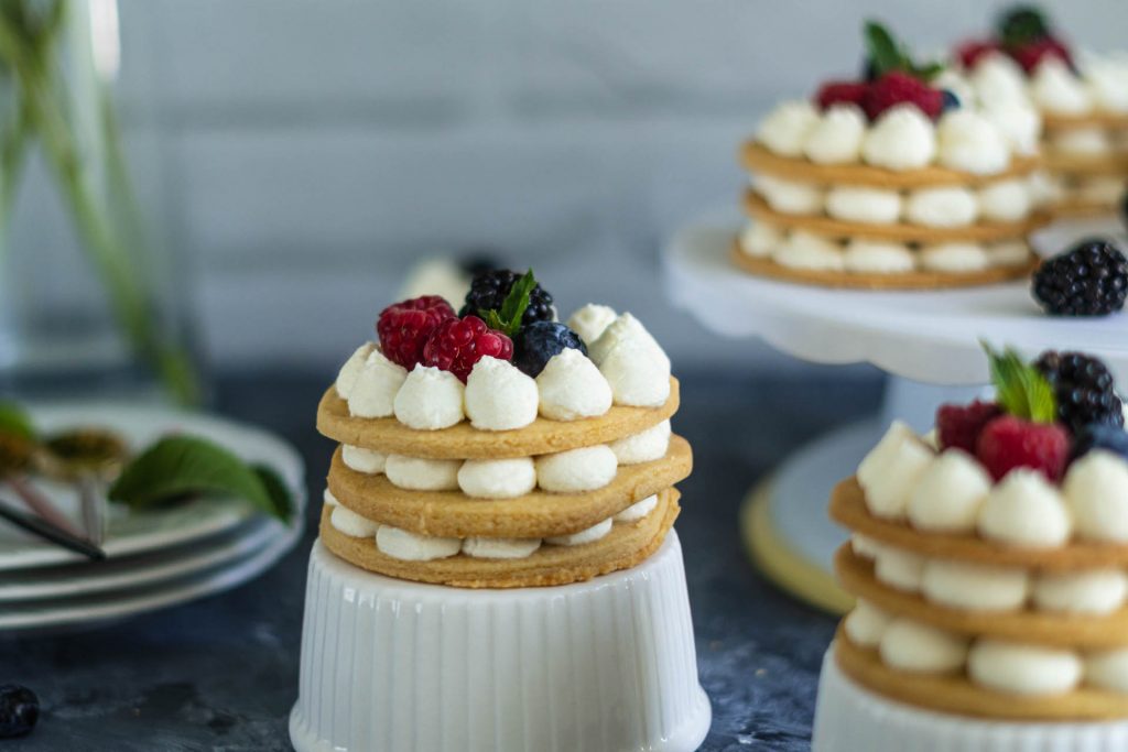 Tortičky s mascarpone krémom a čerstvým ovocím, Tortičky s mascarpone krémom a čerstvým ovocím