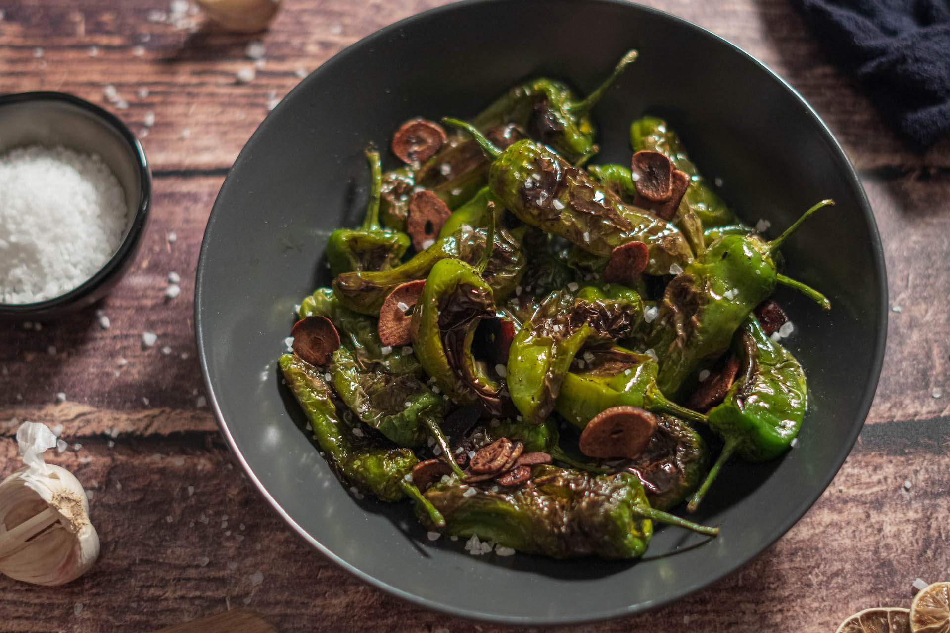 Padrón Peppers, Grilované zelené papriky &#8211; Padrón Peppers