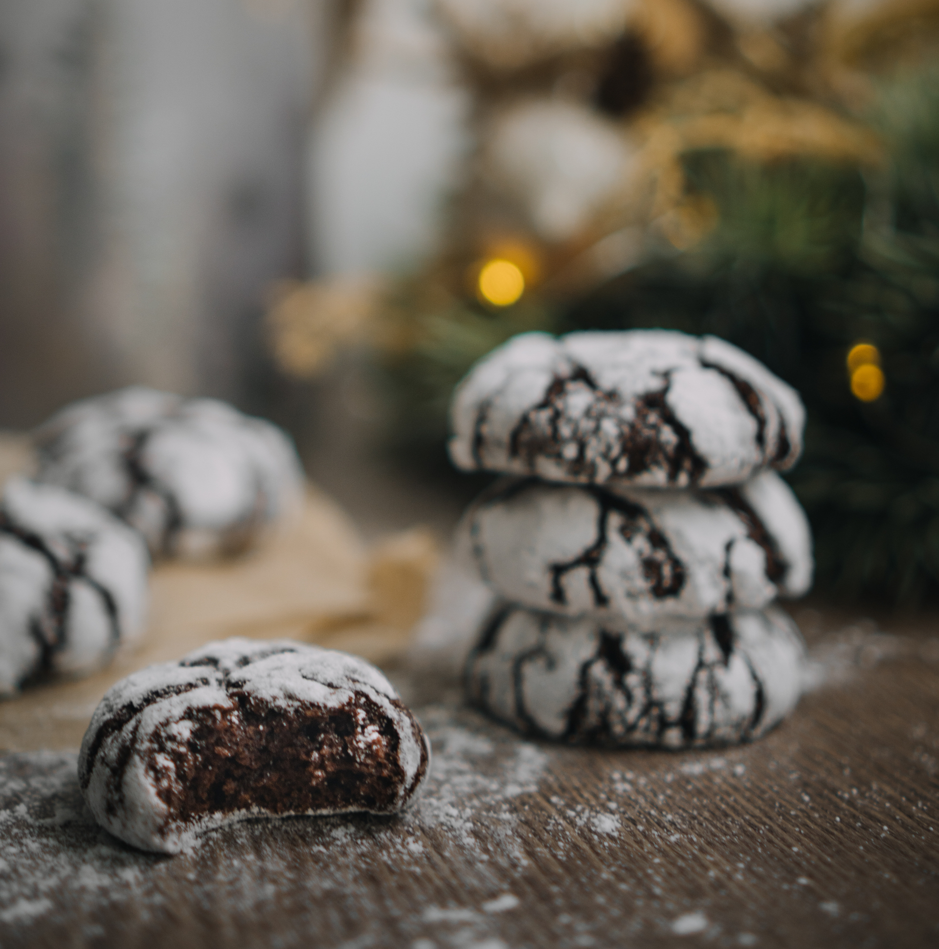 Vianočné pečivo, Crinkles &#8211; popukané čokoládové koláčiky