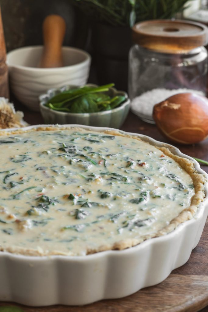 Špenátový koláč, Špenátový kiš s prosciuttom &#8211; Quiche