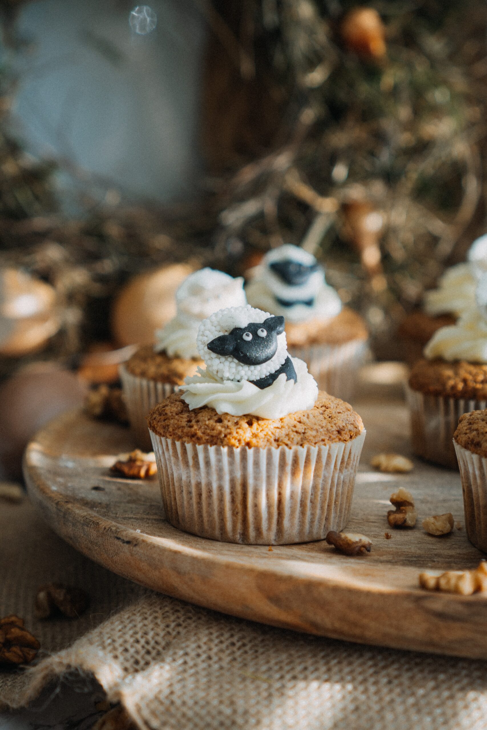 Mrkvové muffinky, Mrkvové muffinky s vlašskými orechmi a mascarpone krémom