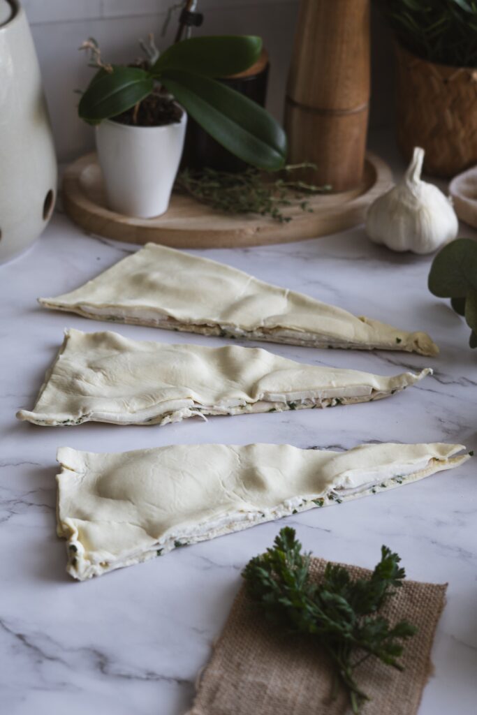 Cesnakové croissanty z lístkového cesta, Cesnakové croissanty z lístkového cesta