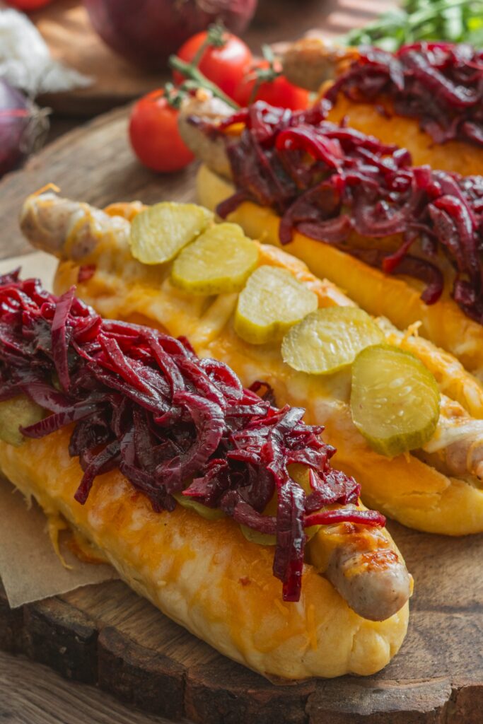 Gurmánsky Hotdog, Gurmánsky Hotdog s vínovou cibuľkou