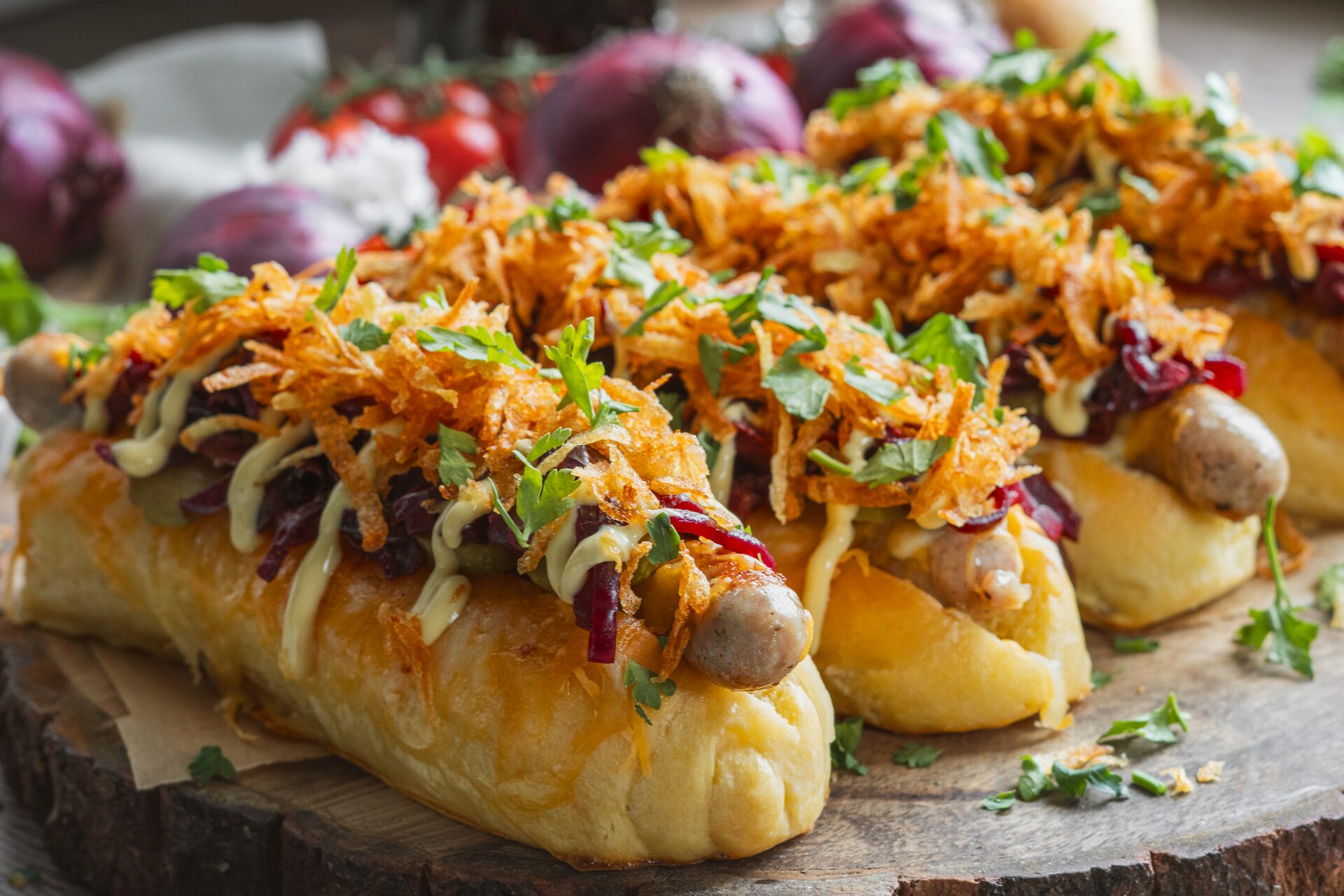 Gurmánsky Hotdog, Gurmánsky Hotdog s vínovou cibuľkou