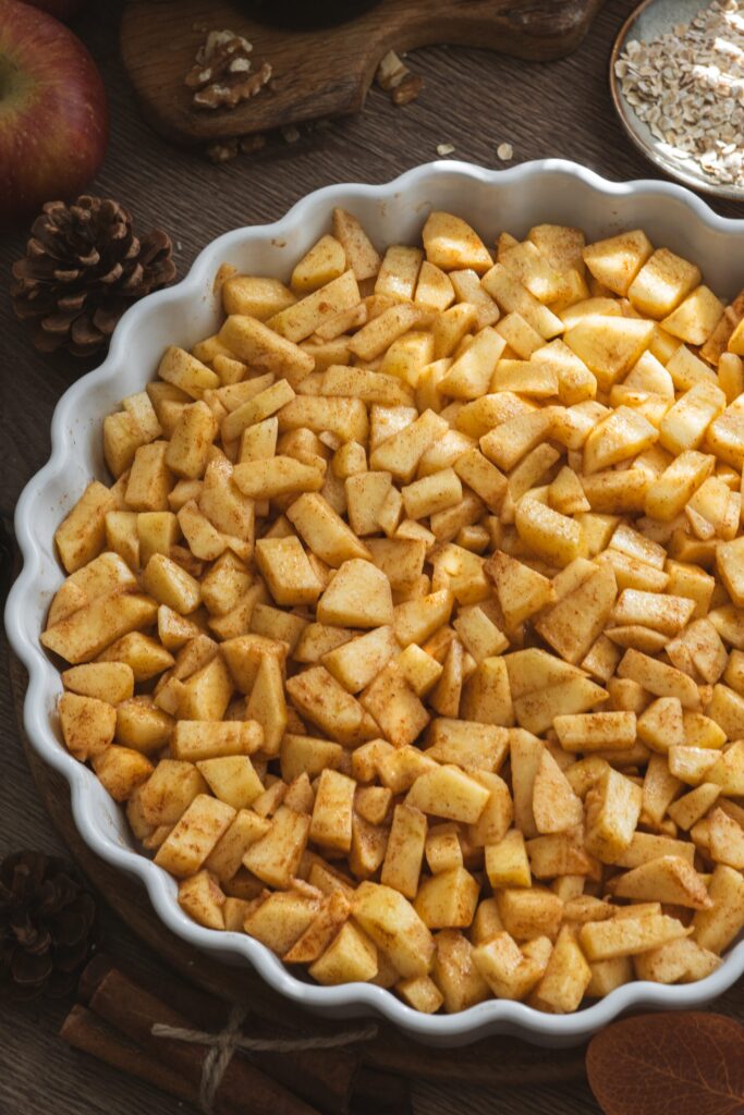 Jablkov&yacute; crumble s v&iacute;nov&yacute;m karamelom, Jablkov&yacute; crumble s v&iacute;nov&yacute;m karamelom