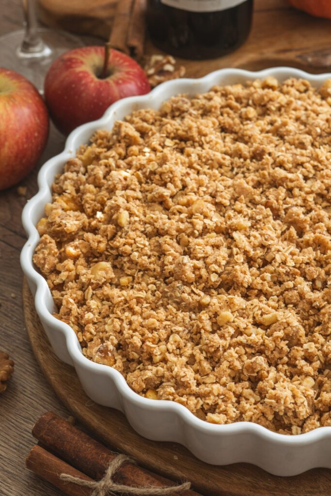 Jablkov&yacute; crumble s v&iacute;nov&yacute;m karamelom, Jablkov&yacute; crumble s v&iacute;nov&yacute;m karamelom